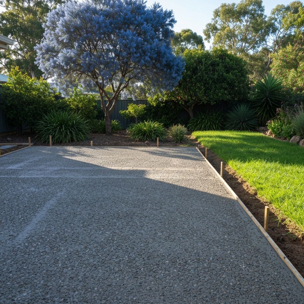 Concrete slab laid in an Australian backyard — AZM Concreting NSW
